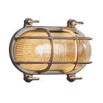 Nordlux Helford Wandlamp Messing en Glas Nikkel | IP64 - Geschikt voor E27