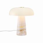 DFTP by Nordlux Tafellamp Glossy Marmer en Glas Roze | 220mm - Geschikt voor 1x E14