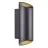 Nordlux Nico Wandlamp Aluminium Zwart Up & Down | IP54 - Geschikt voor 2x GU10