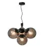 Nordlux Suspension luminaire Ivona 4x E27 Noir - Métal | Max. 28W