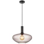 Nordlux Alton Pendelarmatuur Glas Zwart | Geschikt voor E27