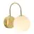 Nordlux Franca Wandlamp Metaal en Glas Messing | Geschikt voor E14