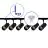 Bright Choice Complete Set 1-Fase Rail L 1,5 x 2 Meter Zwart | incl. 6x Spot + GU10 2700K 3W Dimbaar + Eindkap, Voedingsconnector en L -Verbindingsstuk 
