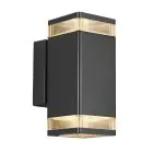 Nordlux Elm Wandlamp Aluminium Zwart | IP44 - Geschikt voor 2x GU10